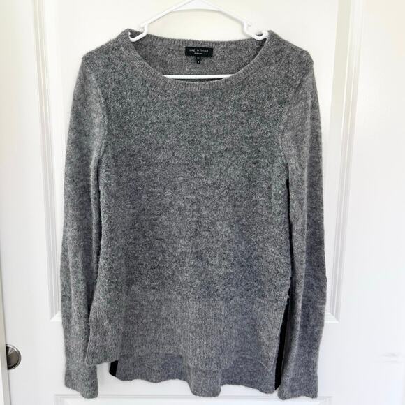 Rag & Bone Bea Alpaca Suede Knit Luxury Pullover Sweater Gray Small - Picture 2 of 7